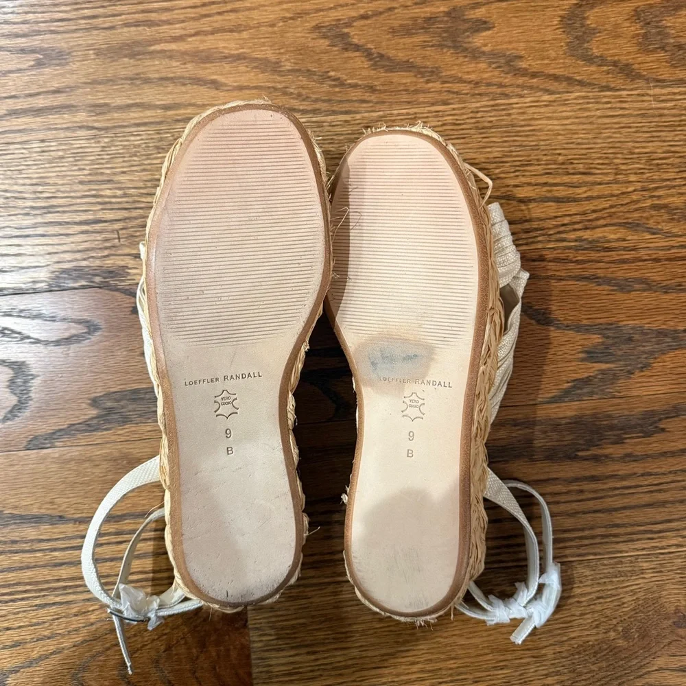 Loeffler Randall Gaby Cream Pleated Bow Espadrille